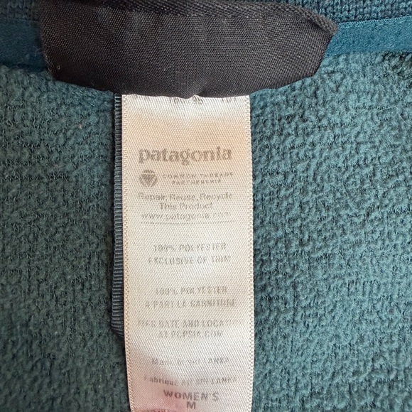 Patagonia Better Jacket Womens Medium Knit Fleece Blue Full Zip Pockets - Picture 4 of 9
